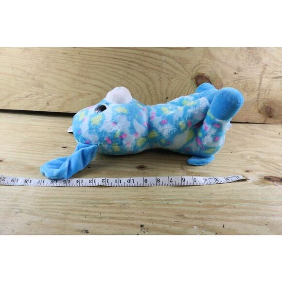 New Kellytoy Plush Dog Blue Multicolor Looky Boos Sparkle Eyes Stuffed Animal - Picture 4 of 4
